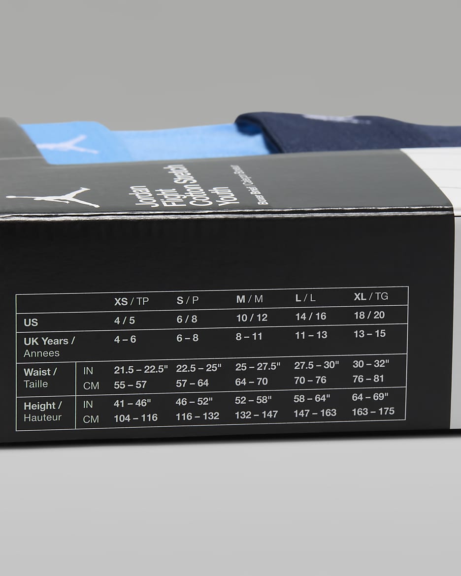 Jordan kids size chart store